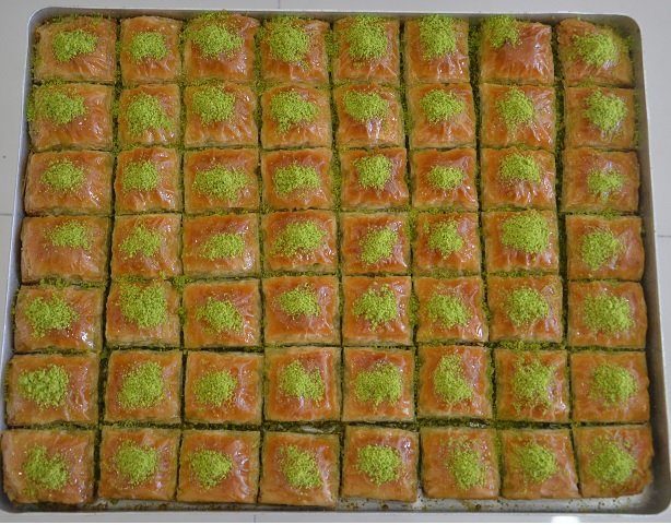 Fıstıklı Kuru Baklava Tepsi